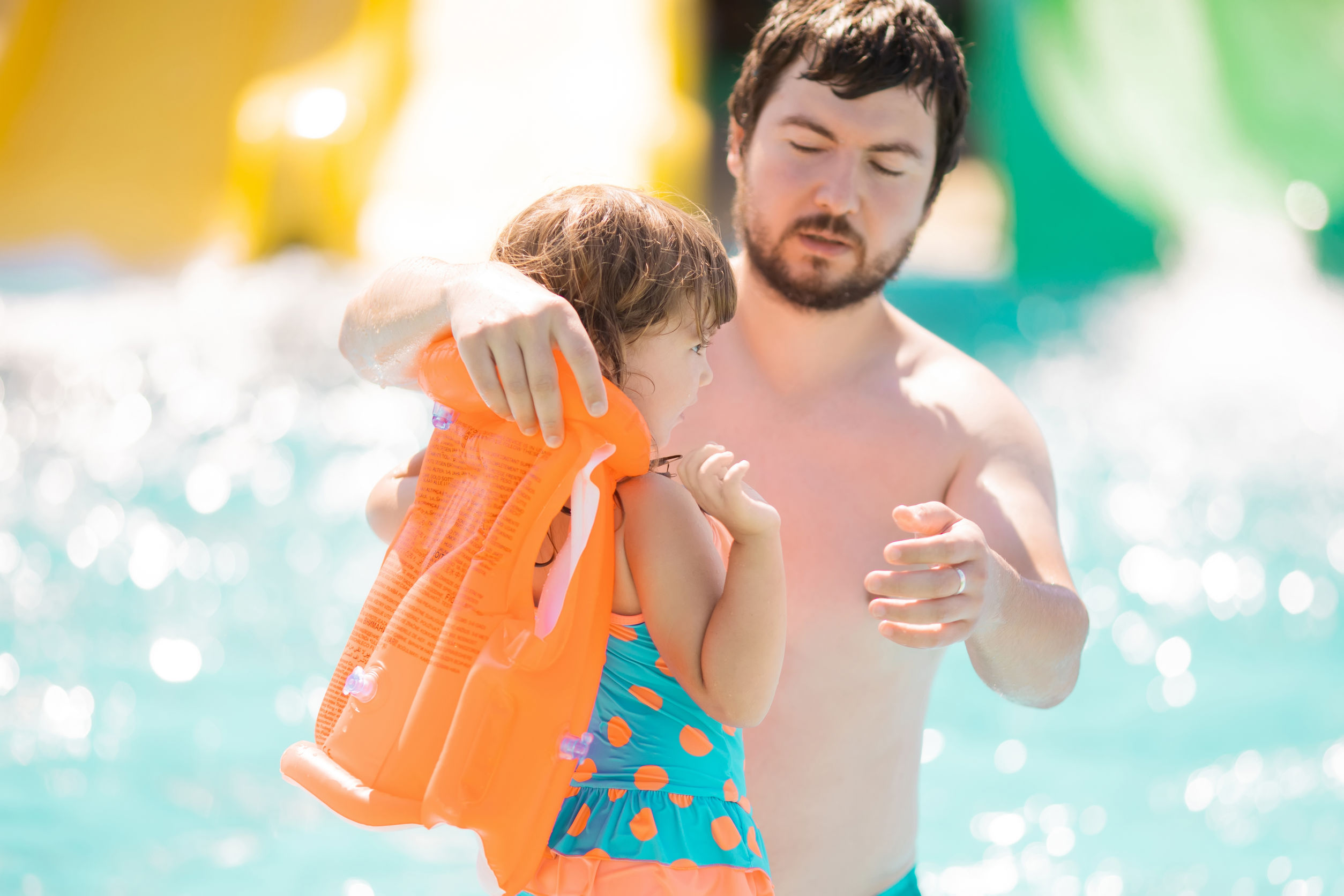 life jackets for kids at the beach