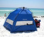 pop up beach tent blue