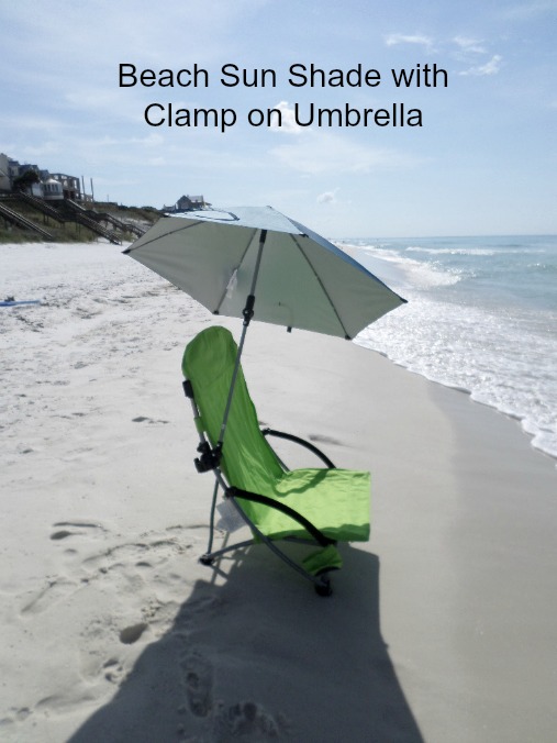 beach sun shade clamp on umbrella