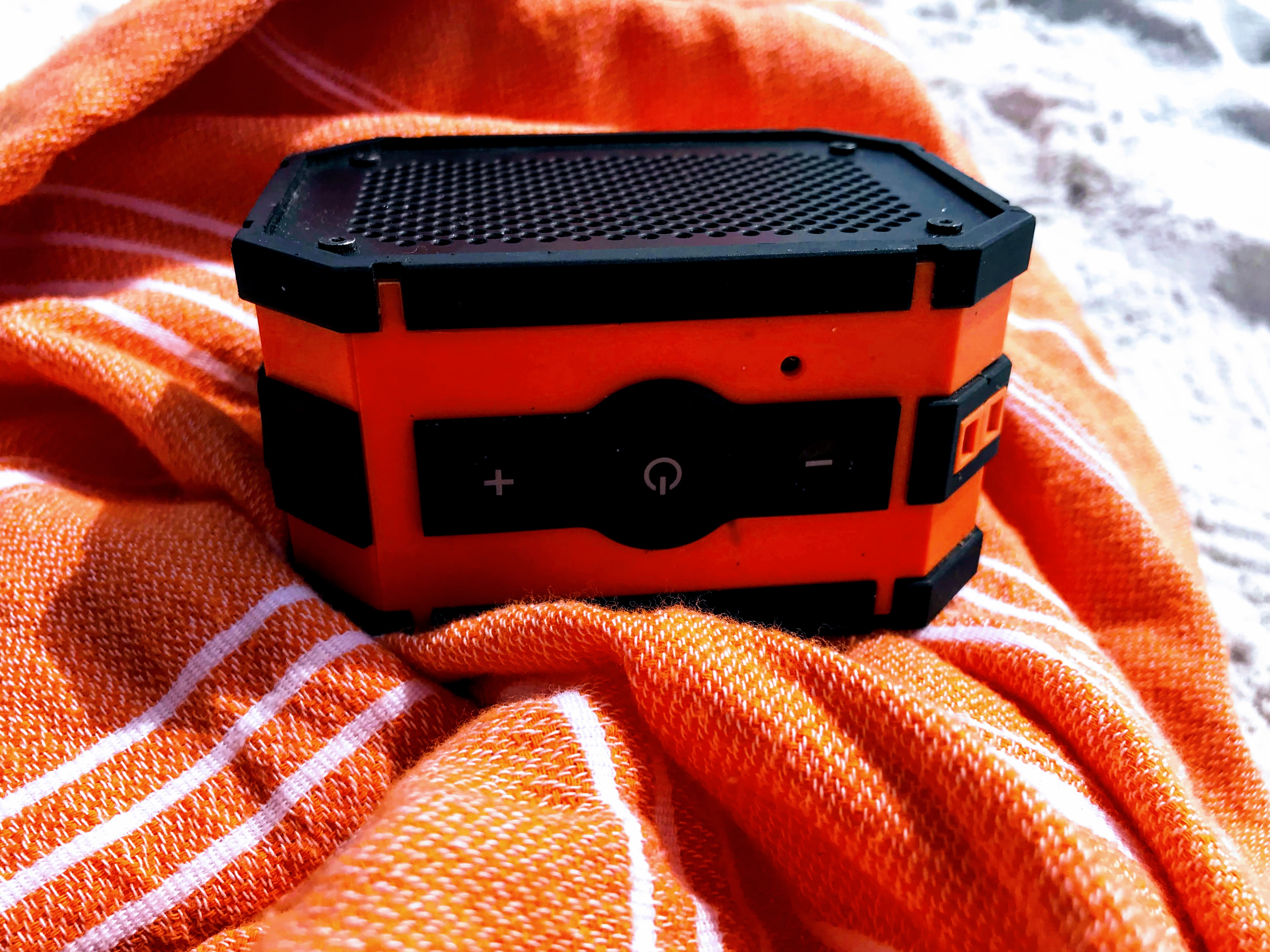 orange bluetooth speaker