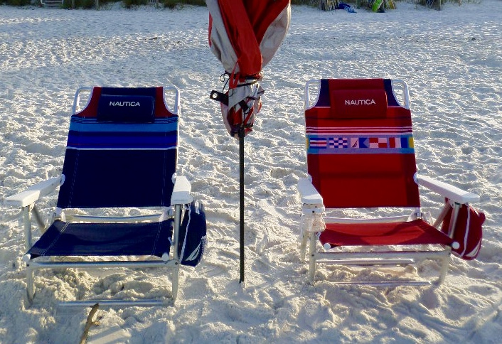 reclining aluminum beach chairs