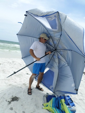 beach umbrella tent