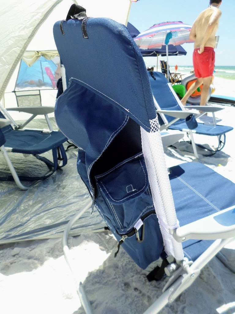 Rio Beach Chair features several pockets