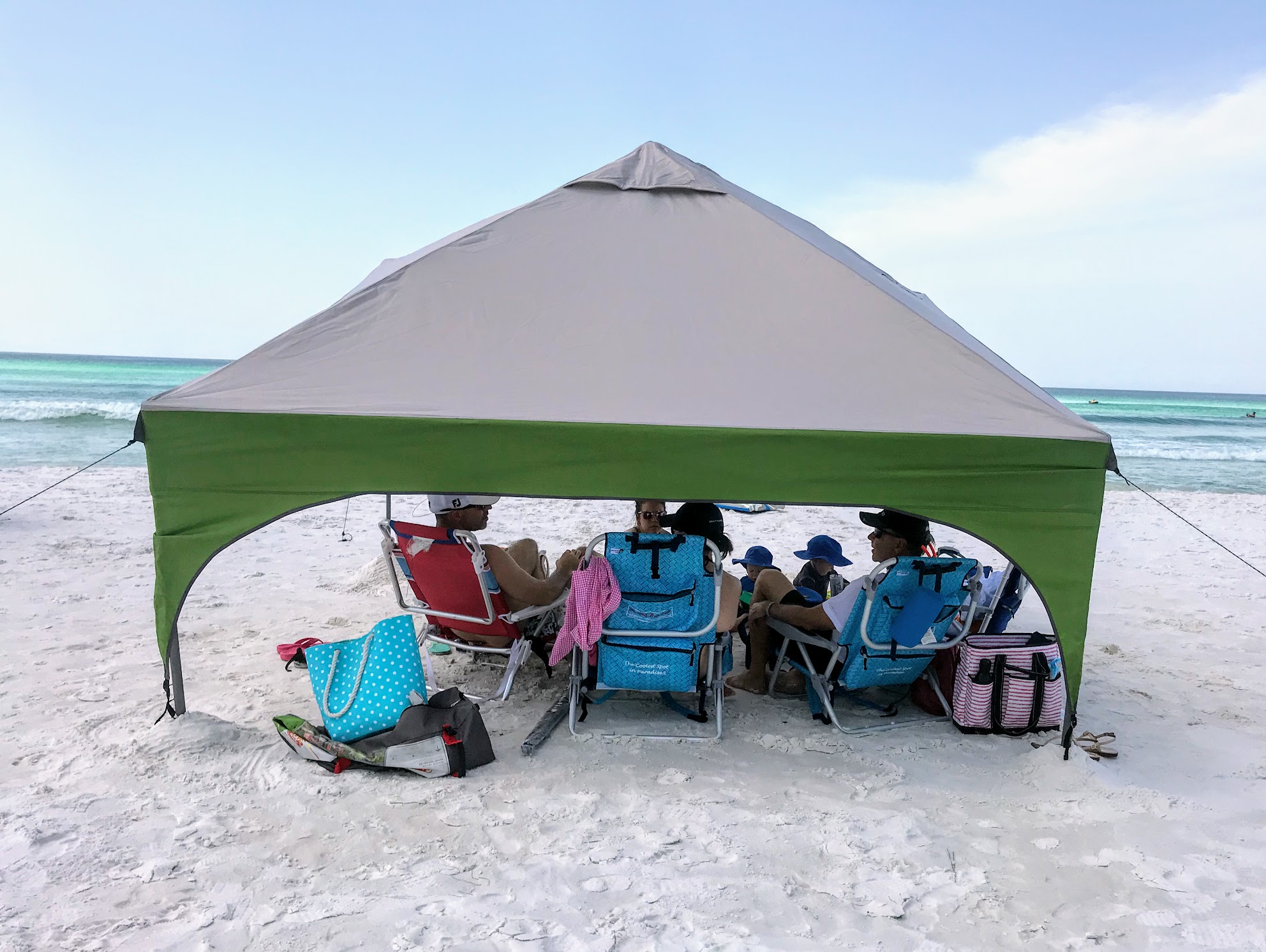 beach canopy tent set up