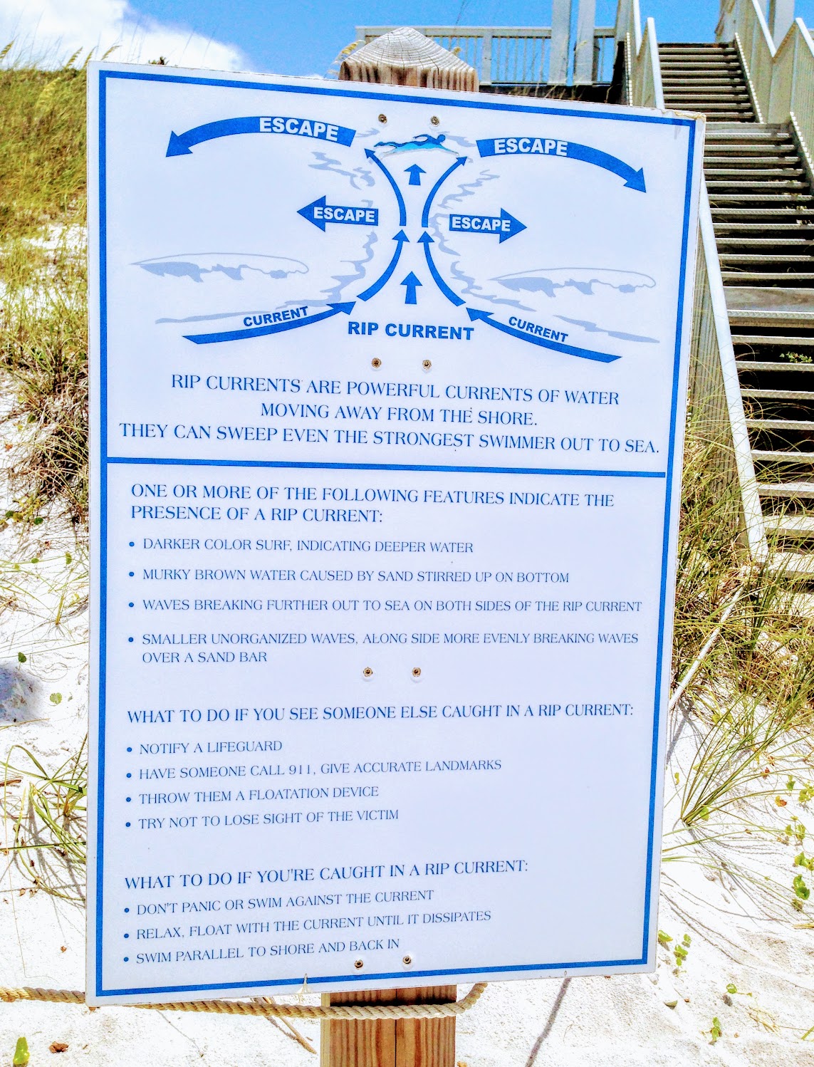 beach safety signs