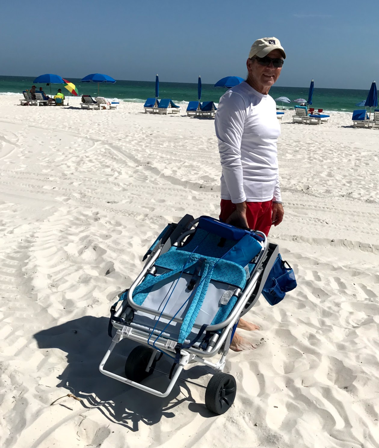 rolling beach cart