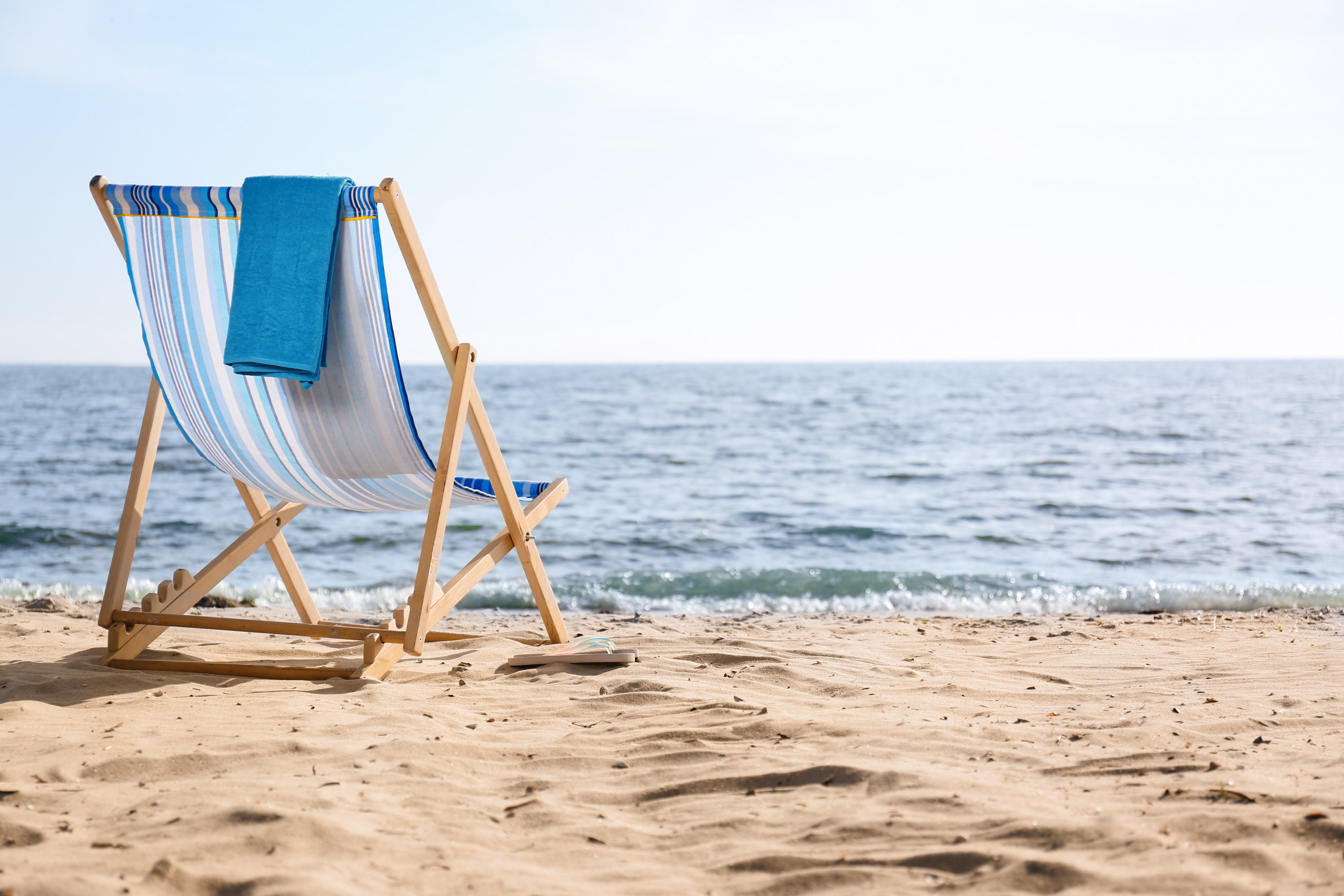 wood beach chair