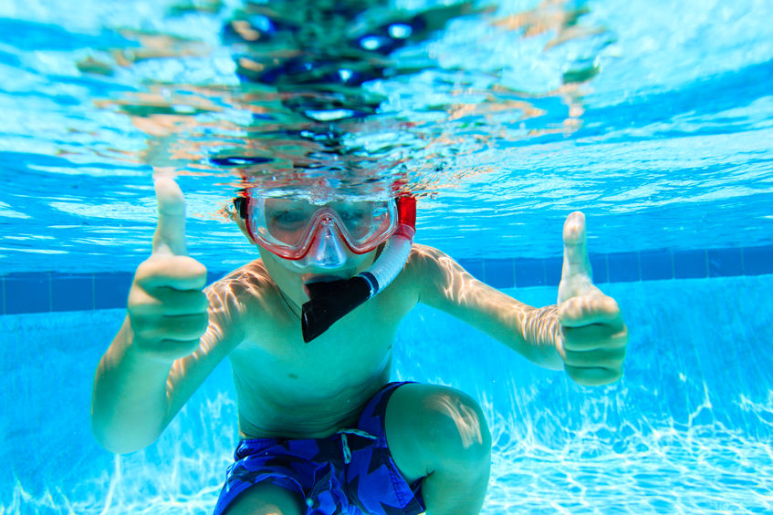 snorkel gear for kids at the beach