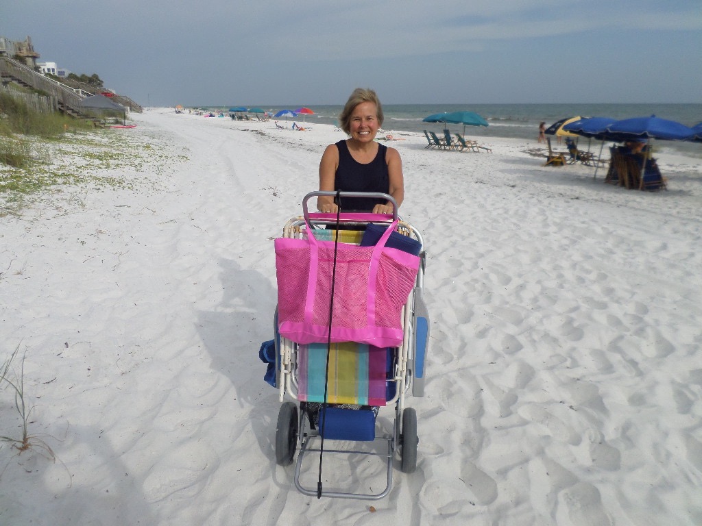 folding beach table