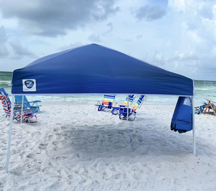 blue beach canopy tent