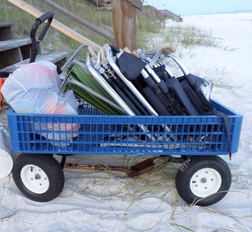 rolling beach cart and wagon