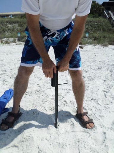 beach umbrella stand