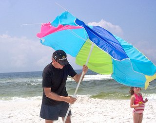 beach umbrella wind