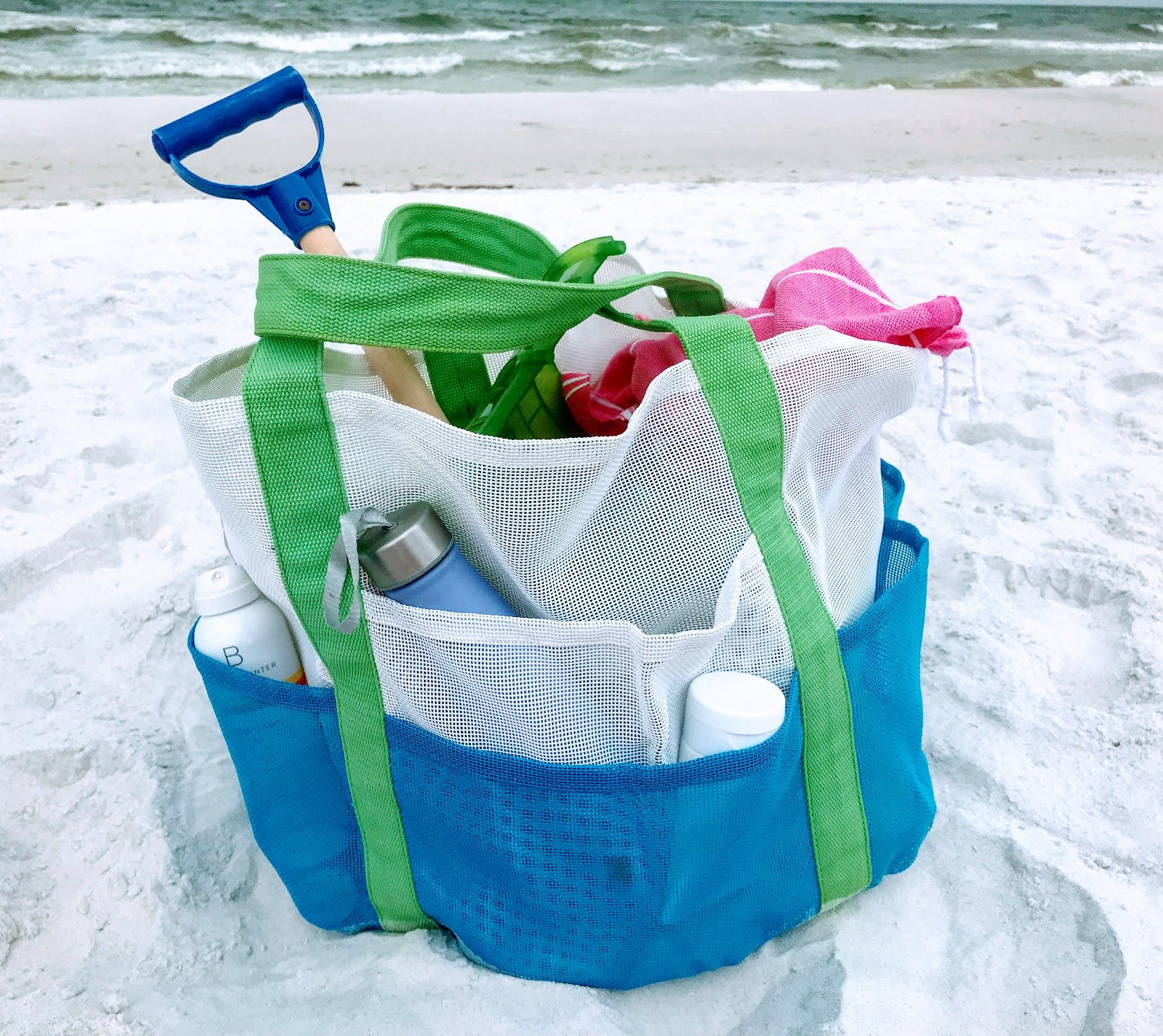 mesh beach bag totes